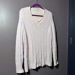 Croft & Barrow Light Pink V-Neck Sweater and TShirt